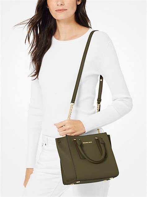 michael kors alessa|Alessa Small Pebbled Leather Satchel .